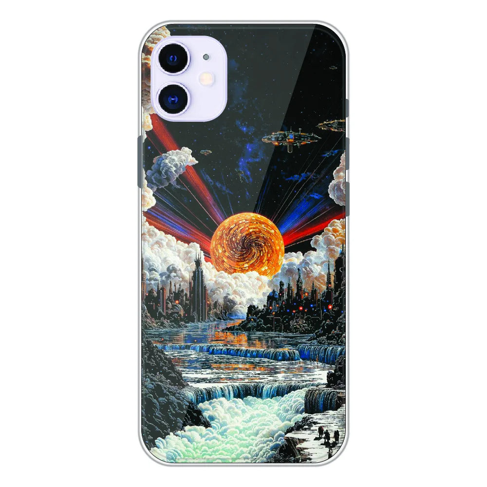 Cosmic Fantasy Sun Landscape - Printed Silicone Case For Apple iPhone 11