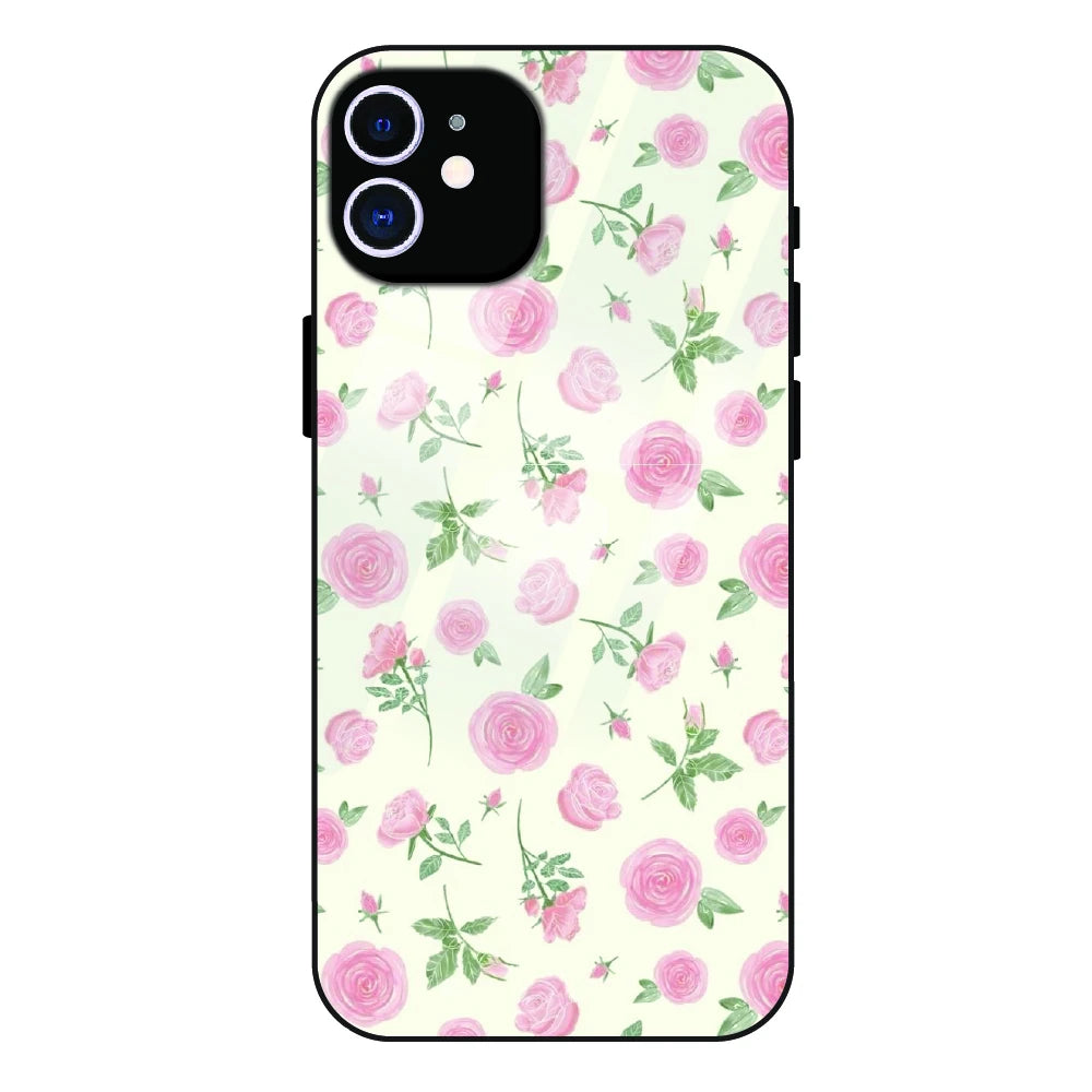Soft Pink Rose Bloom - Glass Case For Apple iPhone 11