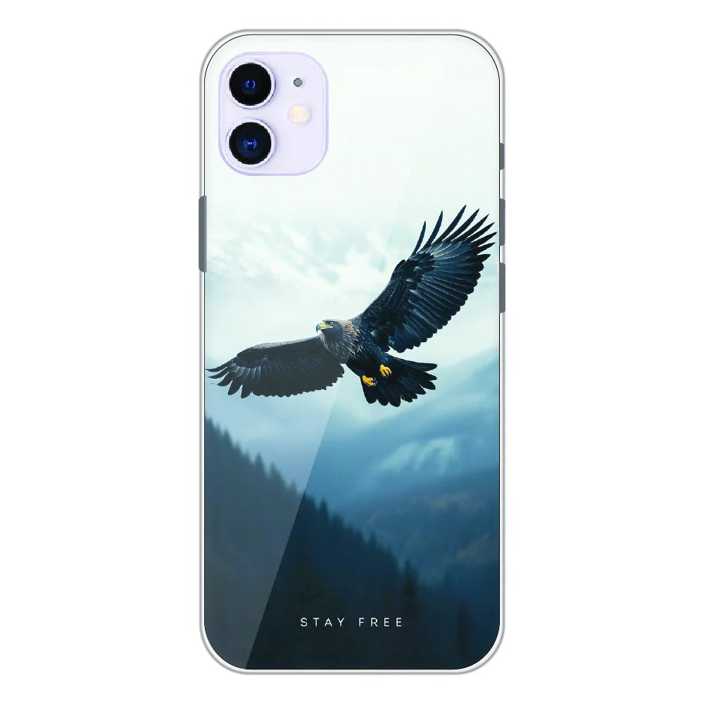 Stay Free Eagle Flight - Printed Silicone Case For Apple iPhone 11