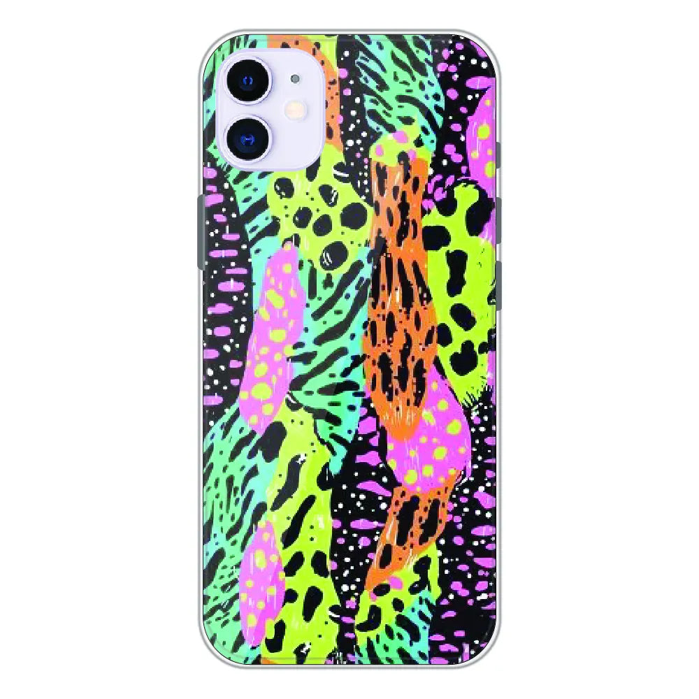 Colorful Artistic Paint Splash - Printed Silicone Case For Apple iPhone 11