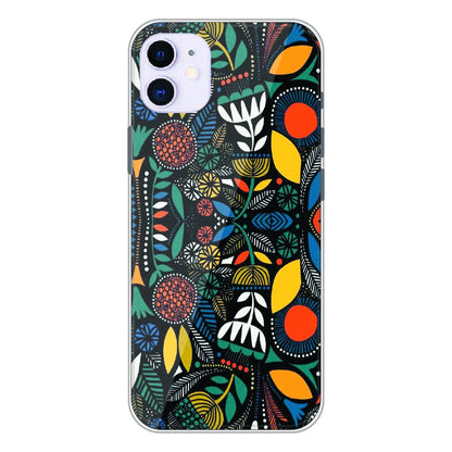 Folk Floral Night Garden - Printed Silicone Case For Apple iPhone 11