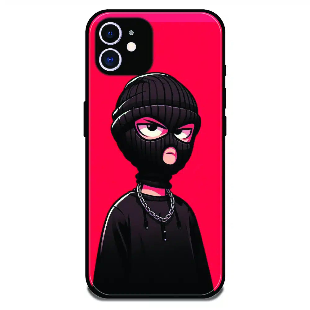 Masked Rebel Street Art - Glossy Metal Silicone Case For Apple iPhone 11
