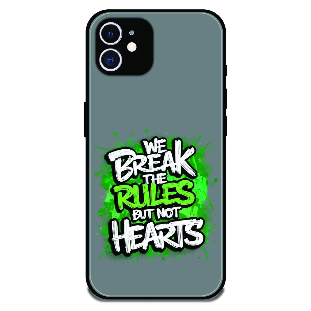 Break the Rules Quote - Glossy Metal Silicone Case For Apple iPhone 11
