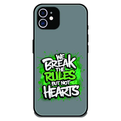 Break the Rules Quote - Glossy Metal Silicone Case For Apple iPhone 11