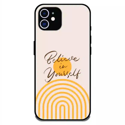Believe in Yourself Minimal - Glossy Metal Silicone Case For Apple iPhone 11