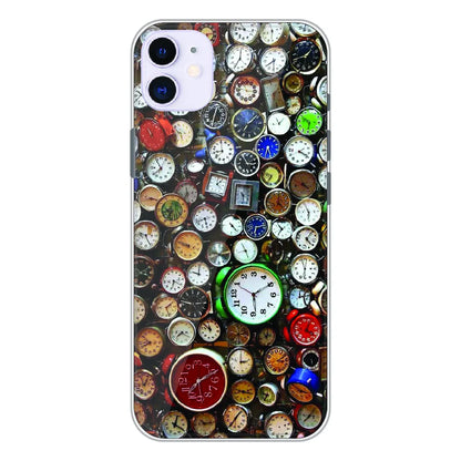 Retro Timepiece Pattern - Printed Silicone Case For Apple iPhone 11