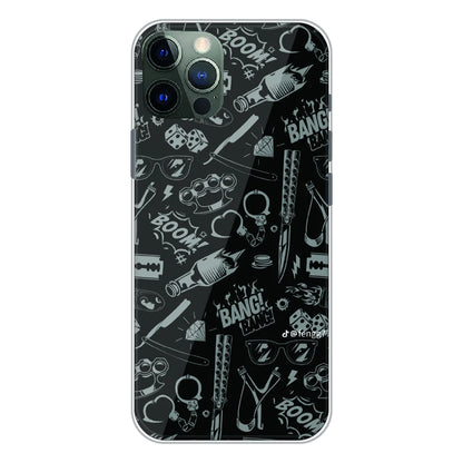 Black Graphic Street Art - Printed Silicone Case For Apple iPhone 11 Pro