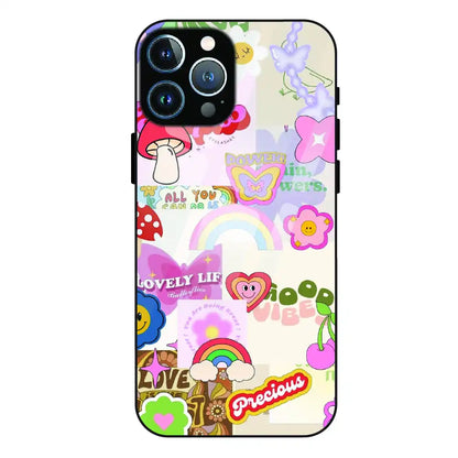 Kawaii Sticker Pop - Glass Case For Apple iPhone 11 Pro