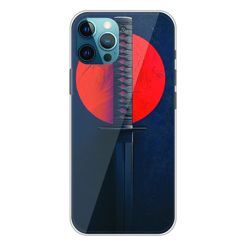 Katana Minimal Japanese Aesthetic - Printed Silicone Case For Apple iPhone 11 Pro