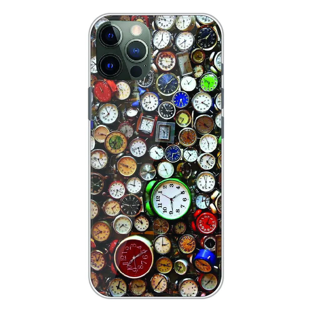 Retro Timepiece Pattern - Printed Silicone Case For Apple iPhone 11 Pro