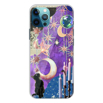 Celestial Moon Cat Art - Printed Silicone Case For Apple iPhone 11 Pro