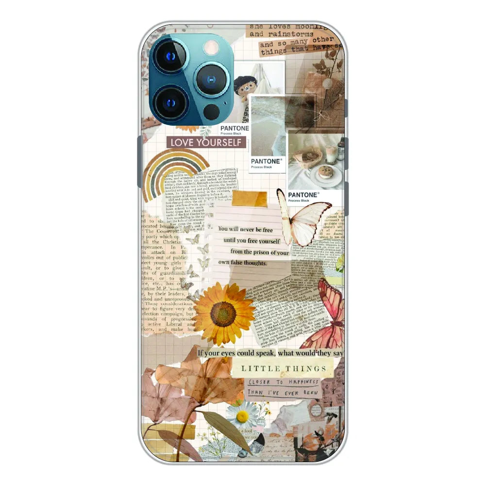 Aesthetic Butterfly & Sunflower - Printed Silicone Case For Apple iPhone 11 Pro