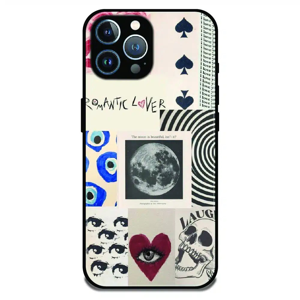 Romantic Art Collage - Glossy Metal Silicone Case For Apple iPhone 11 Pro