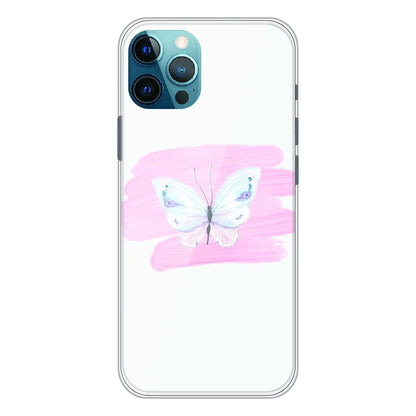 Minimal Butterfly Blush Art - Printed Silicone Case For Apple iPhone 11 Pro