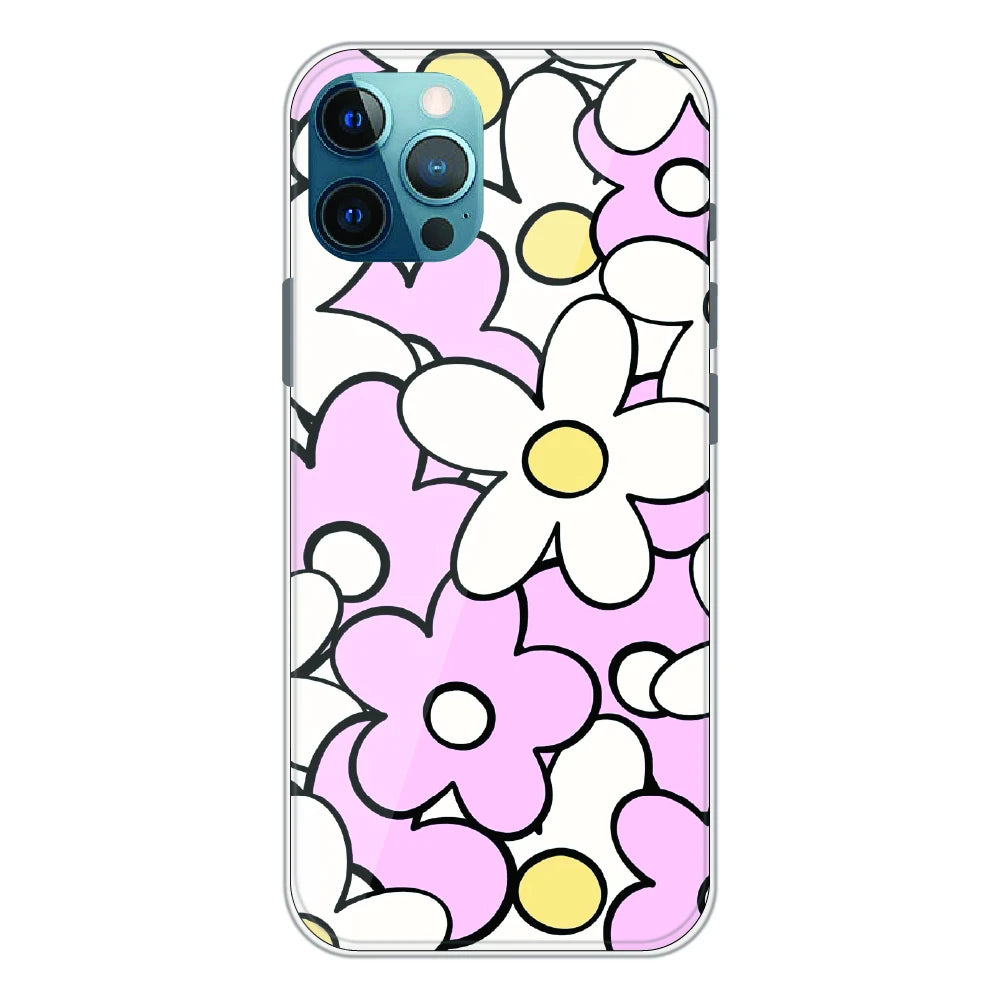 Pink Daisy Floral Pop - Printed Silicone Case For Apple iPhone 11 Pro