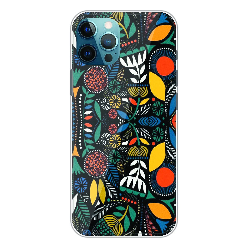 Folk Floral Night Garden - Printed Silicone Case For Apple iPhone 11 Pro