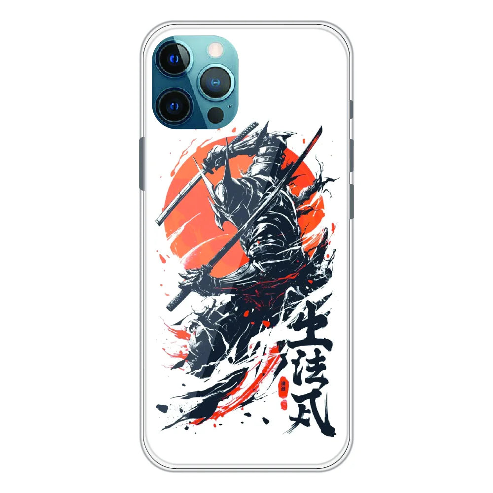 Samurai Warrior Japanese Art - Printed Silicone Case For Apple iPhone 11 Pro