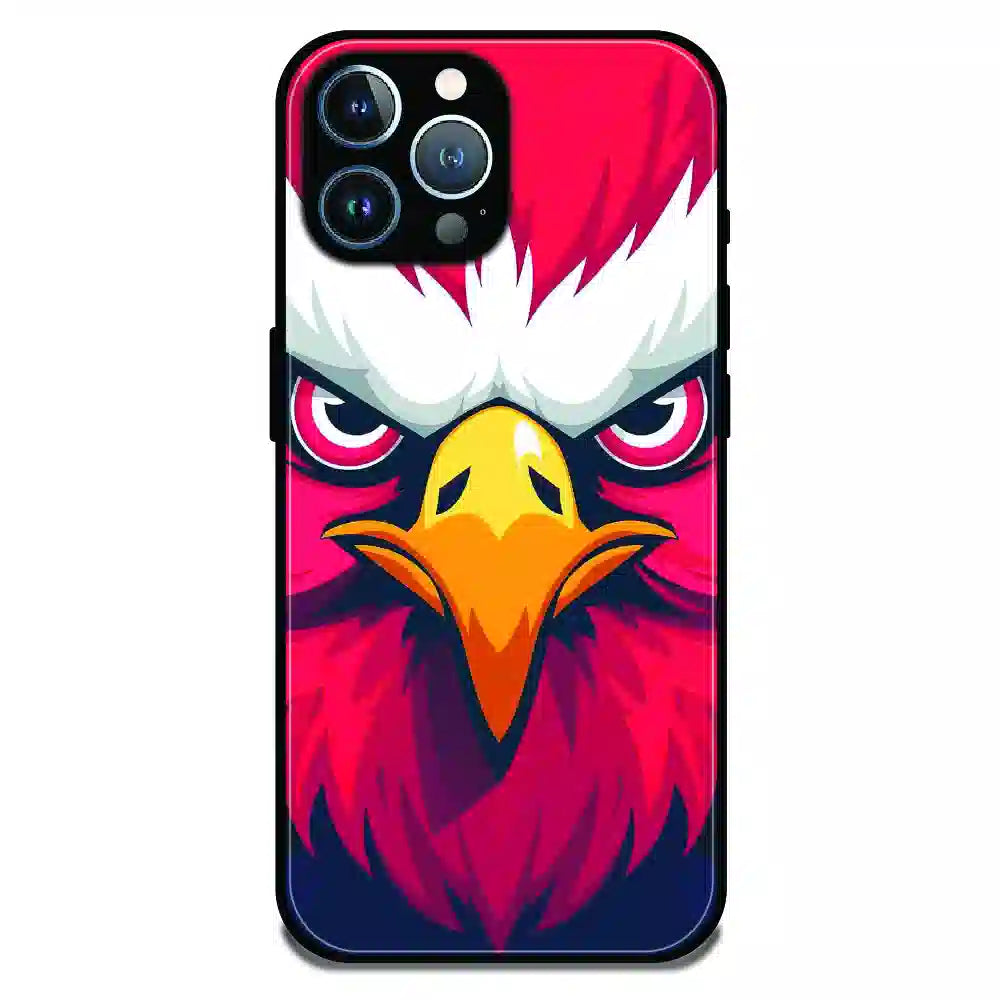 Fierce Eagle Power Art - Glossy Metal Silicone Case For Apple iPhone 11 Pro