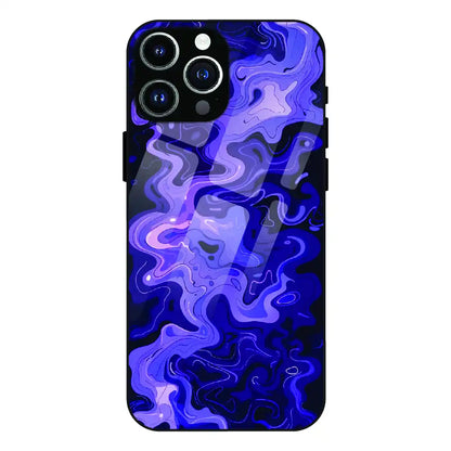Purple Wave Abstract - Glass Case For Apple iPhone 11 Pro Max