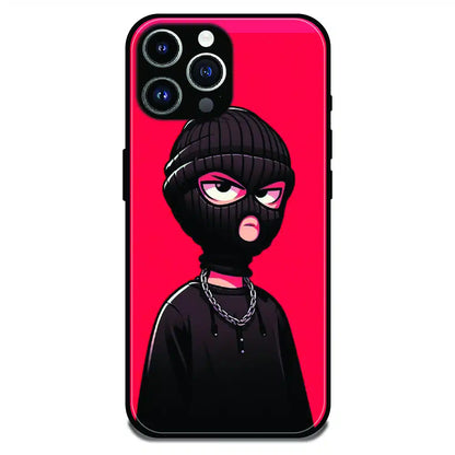 Masked Rebel Street Art - Glossy Metal Silicone Case For Apple iPhone 11 Pro Max