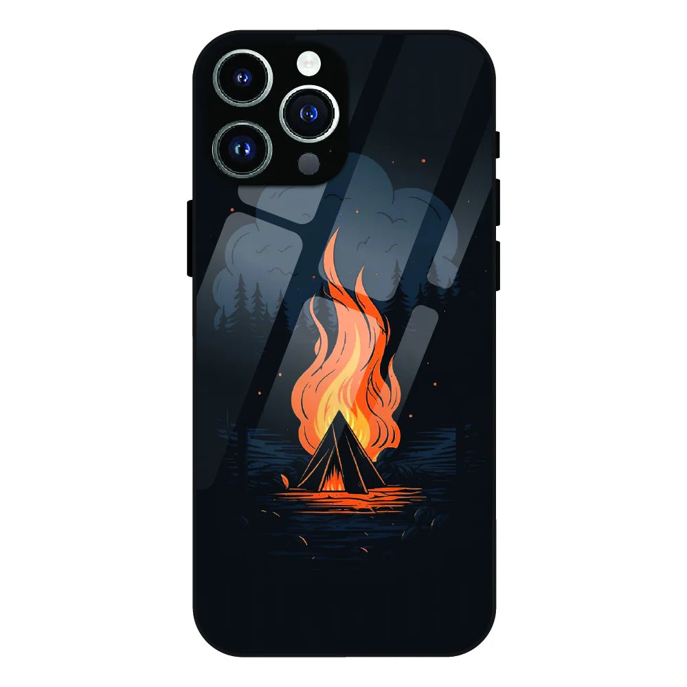 Midnight Campfire Adventure - Glass Case For Apple iPhone 11 Pro Max