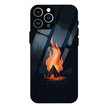 Midnight Campfire Adventure - Glass Cases For Apple iPhone Models