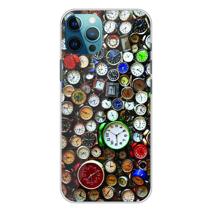 Retro Timepiece Pattern - Printed Silicone Case For Apple iPhone 11 Pro Max