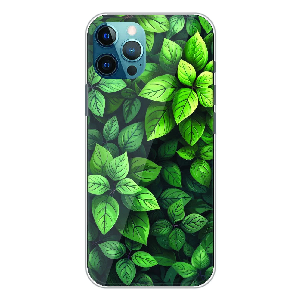 Lush Green Leaf Pattern - Printed Silicone Case For Apple iPhone 11 Pro Max