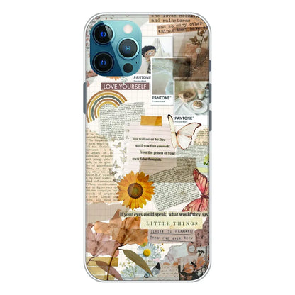 Aesthetic Butterfly & Sunflower - Printed Silicone Case For Apple iPhone 11 Pro Max