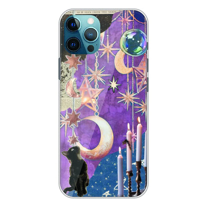 Celestial Moon Cat Art - Printed Silicone Case For Apple iPhone 11 Pro Max