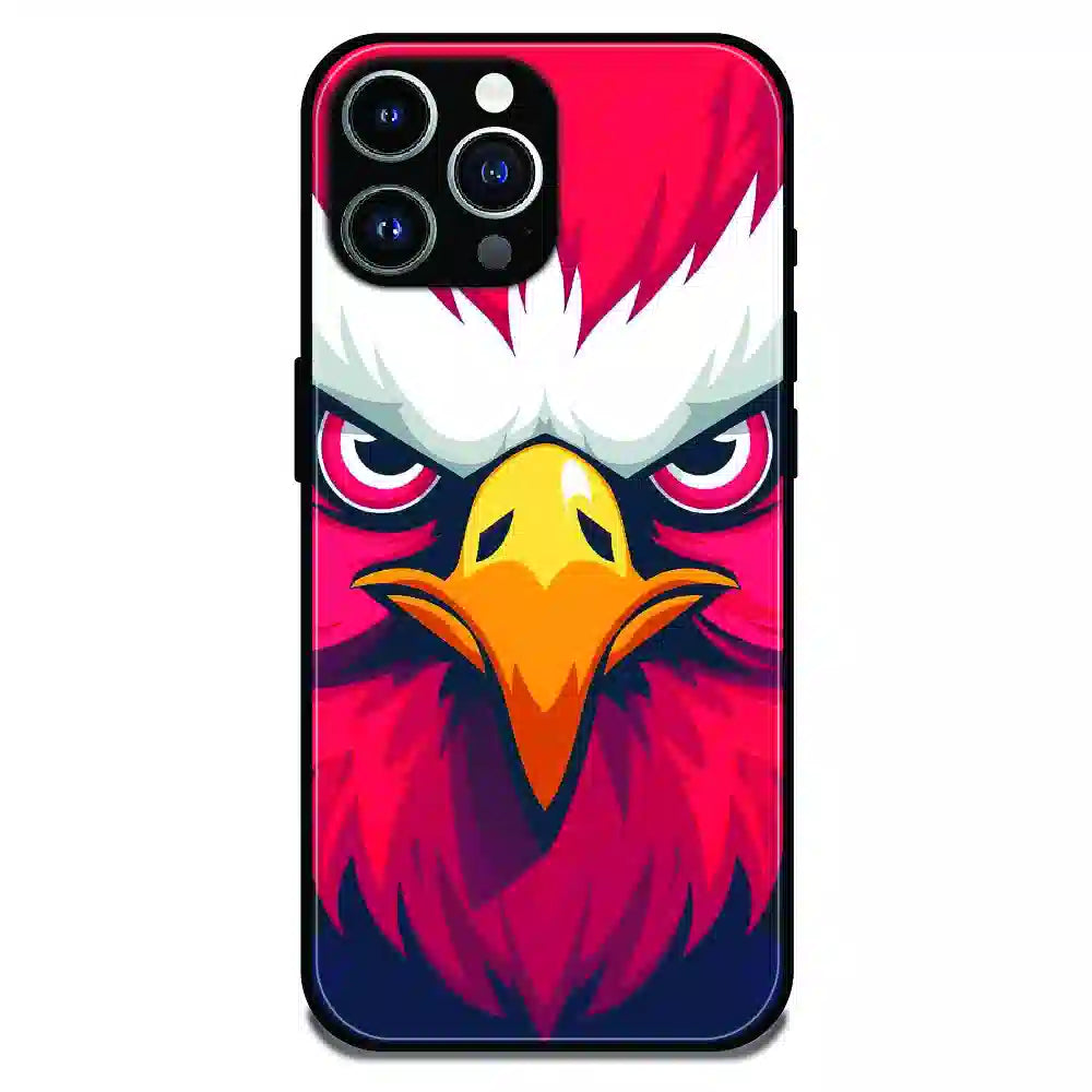 Fierce Eagle Power Art - Glossy Metal Silicone Case For Apple iPhone 11 Pro Max