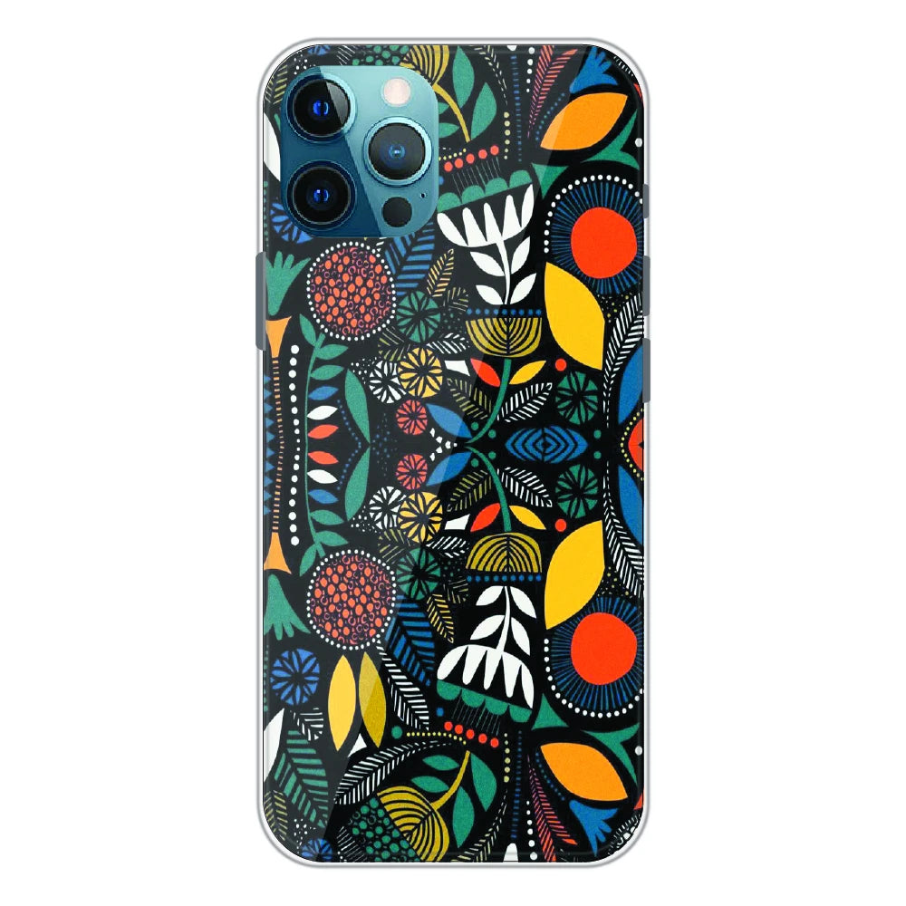 Folk Floral Night Garden - Printed Silicone Case For Apple iPhone 11 Pro Max