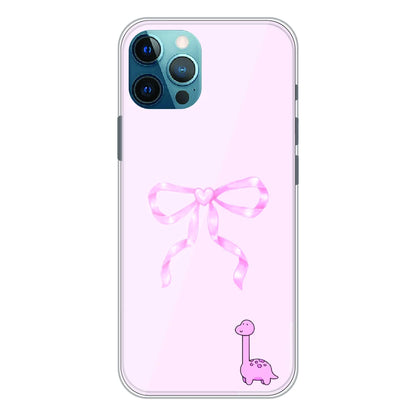 Cute Pink Dino Bow - Printed Silicone Case For Apple iPhone 11 Pro Max