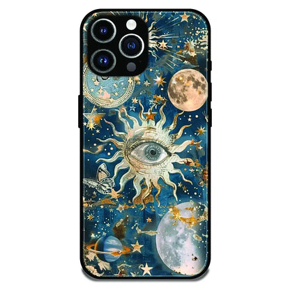 Mystic Cosmic Eye Galaxy - Glossy Metal Silicone Case For Apple iPhone 11 Pro Max