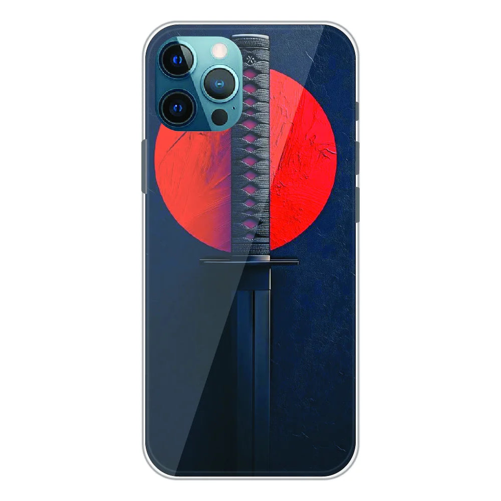 Katana Minimal Japanese Aesthetic - Printed Silicone Case For Apple iPhone 11 Pro Max