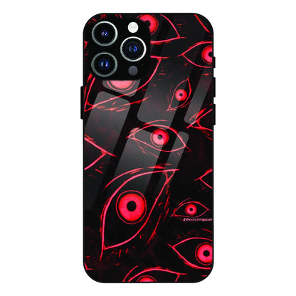 Crimson Eyes Chaos - Glass Cases For Apple iPhone Models
