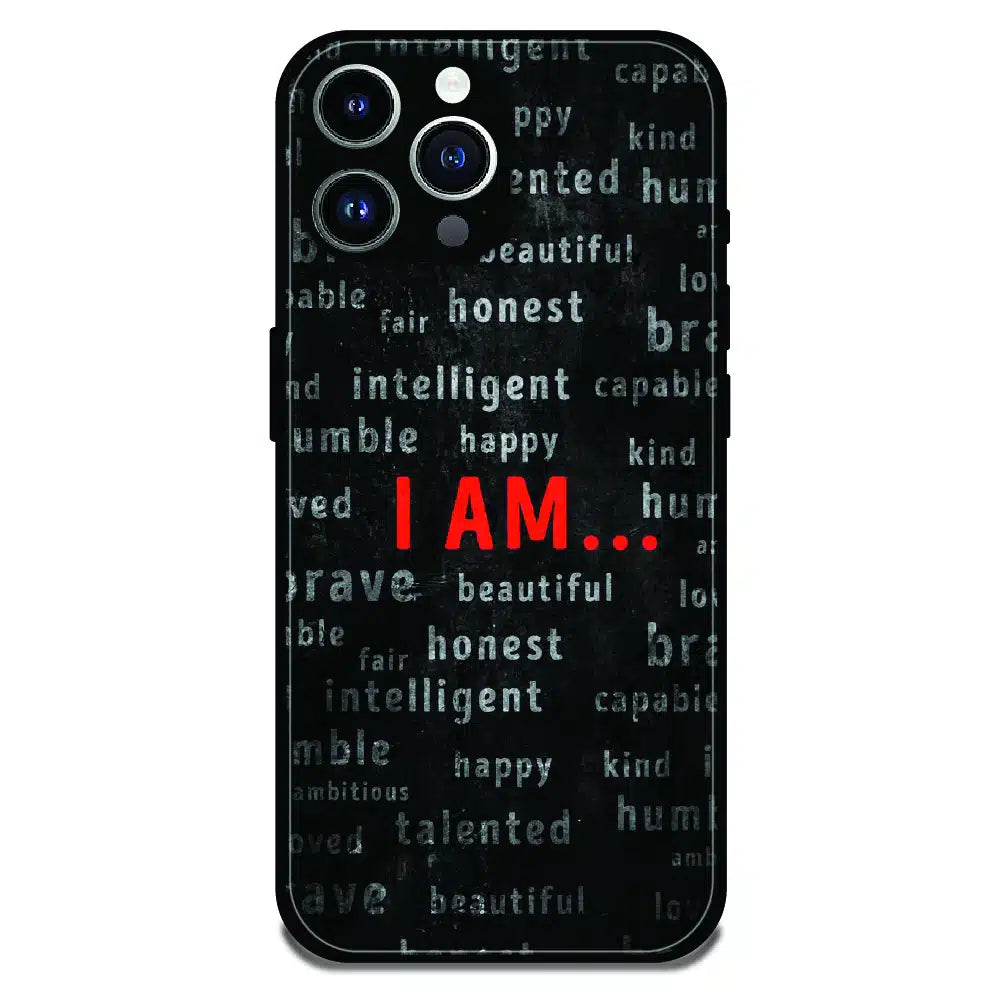 I Am Affirmation Quote - Glossy Metal Silicone Case For Apple iPhone 11 Pro Max
