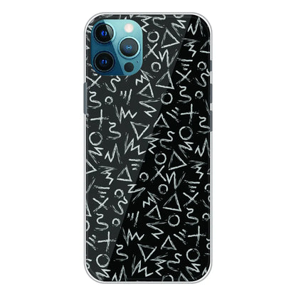 Geometric Black & White Pattern - Printed Silicone Case For Apple iPhone 11 Pro Max