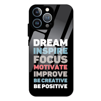 Dream Inspire Focus Typography - Glass Case For Apple iPhone 11 Pro Max