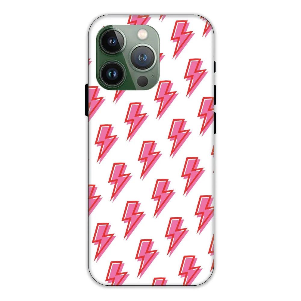 Pink Lightning Bolts Hard Case Apple iPhone 11 Pro Max Models