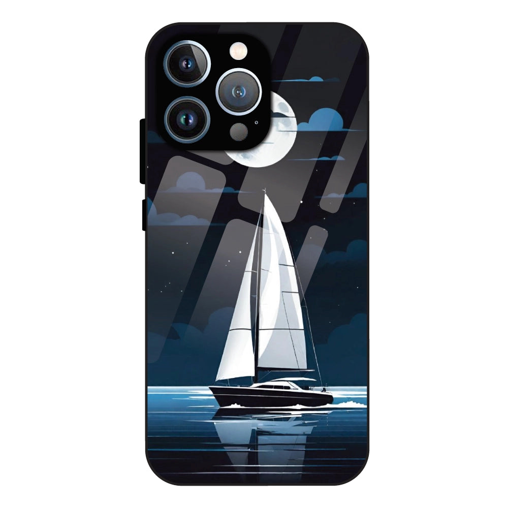 Moonlight Sailboat - Glass Case For Apple iPhone 11 Pro Max