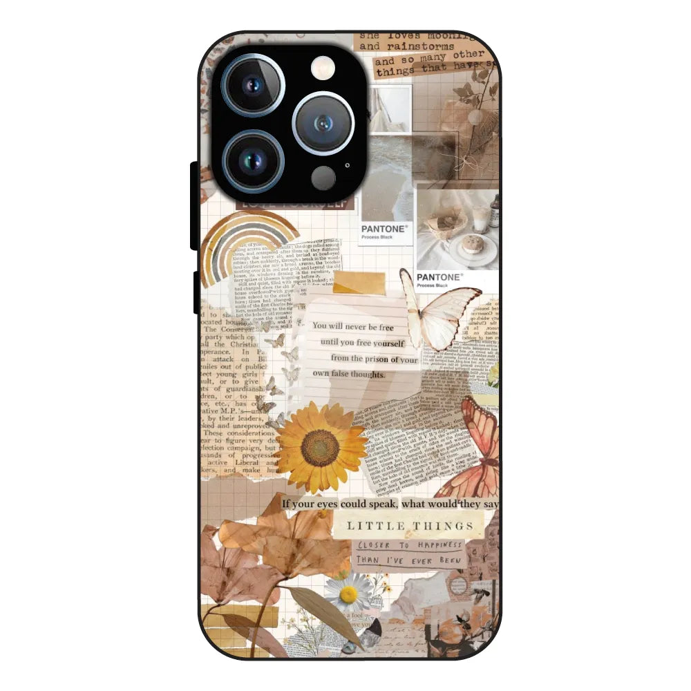Aesthetic Butterfly & Sunflower - Glass Case For Apple iPhone 11 Pro Max