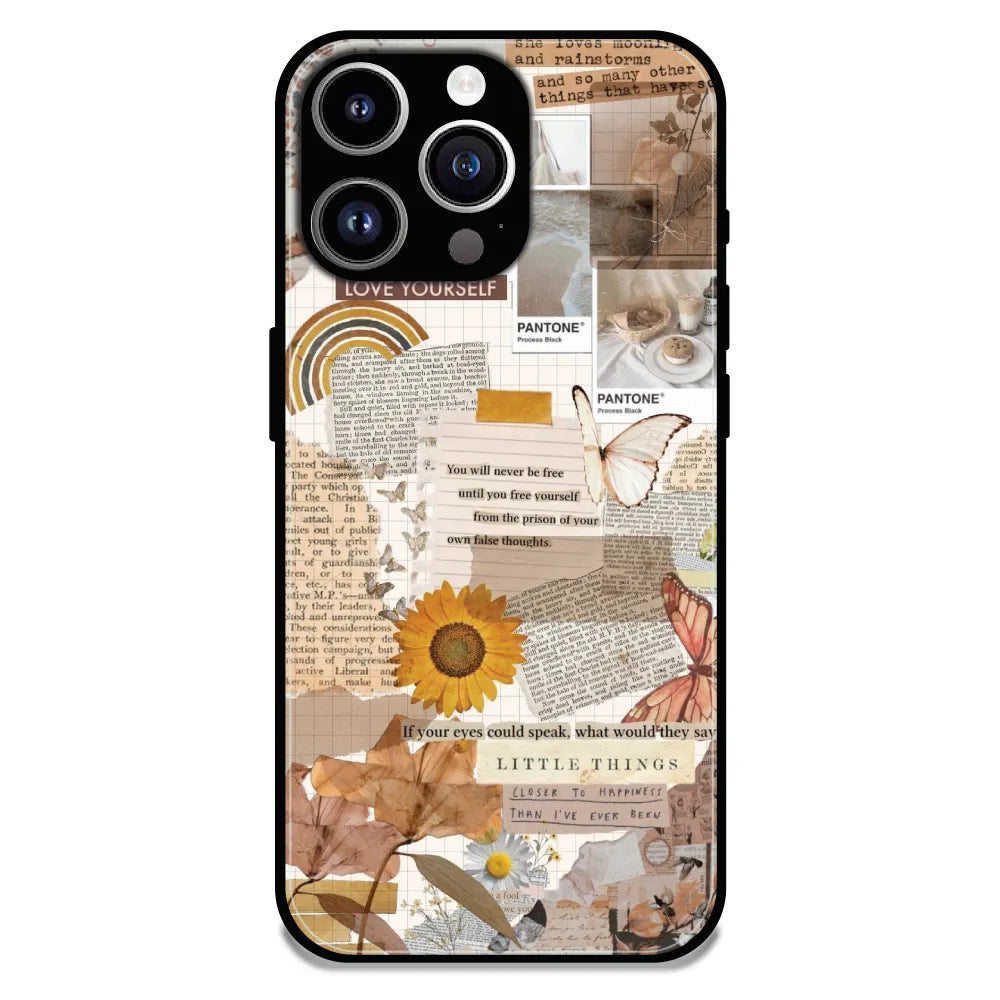 Aesthetic Butterfly & Sunflower - Glossy Metal Silicone Case For Apple iPhone 11 Pro Max