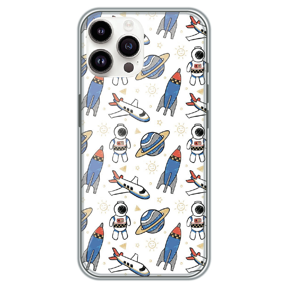 Doodle Space Explorer - Printed Silicone Case for Apple iPhone 11 Pro Max