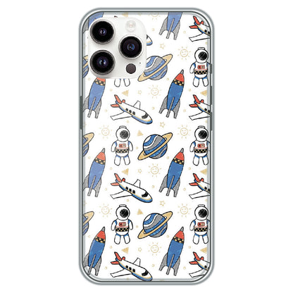 Doodle Space Explorer - Printed Silicone Case for Apple iPhone 11 Pro Max