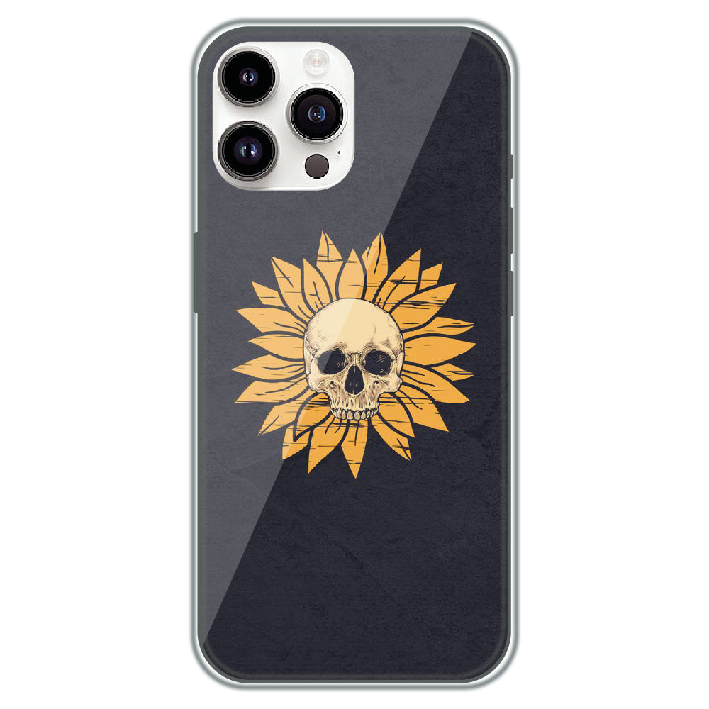 Sunflower Skull - Printed Silicone Case for Apple iPhone 11 Pro Max