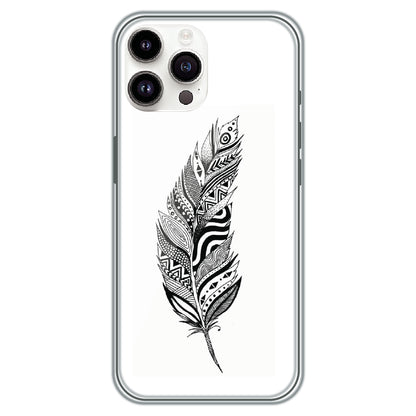 Zentangle Feather - Printed Silicone Case for Apple iPhone 11 Pro Max