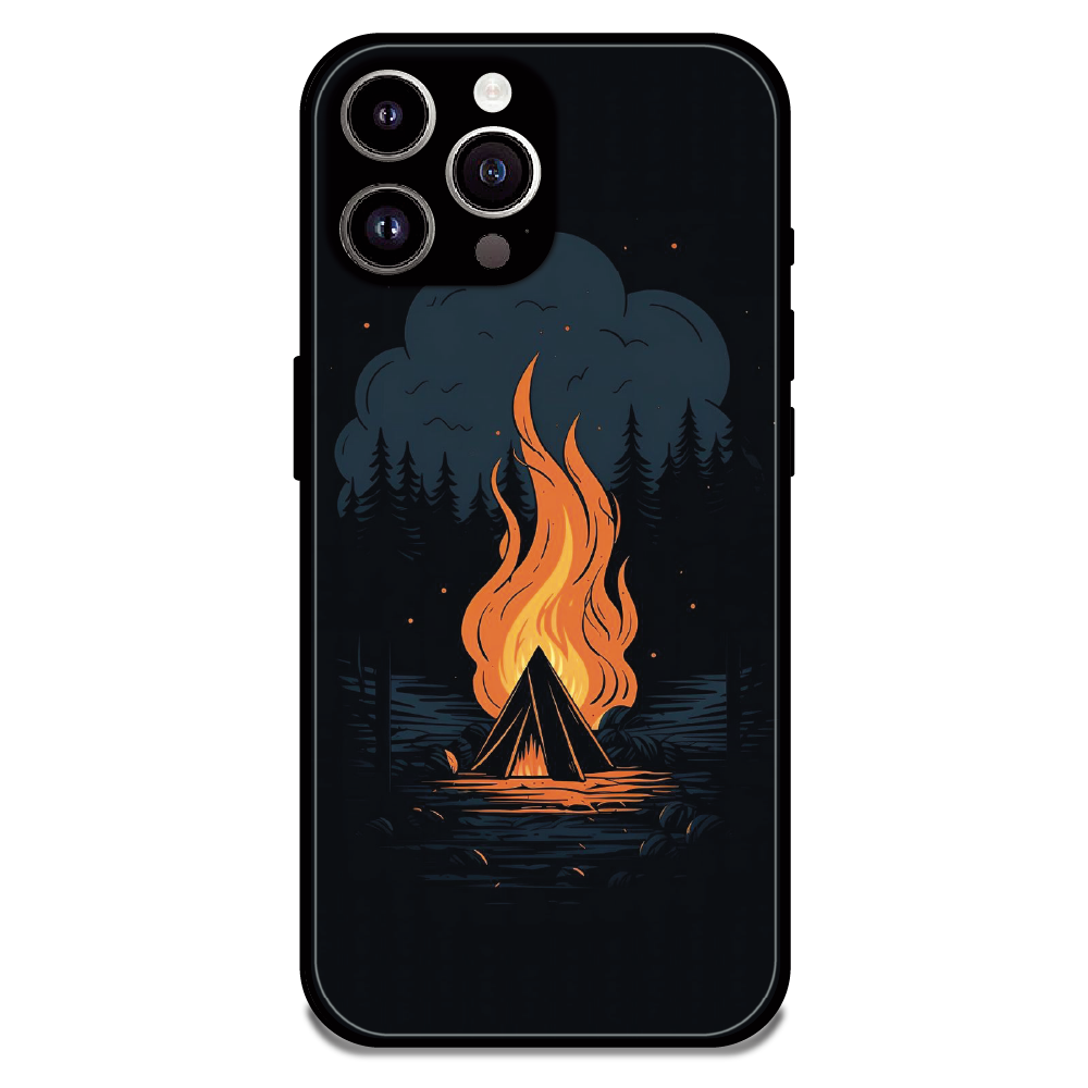 Midnight Campfire Adventure - Glossy Metal Silicone Case For Apple iPhone 11 Pro Max