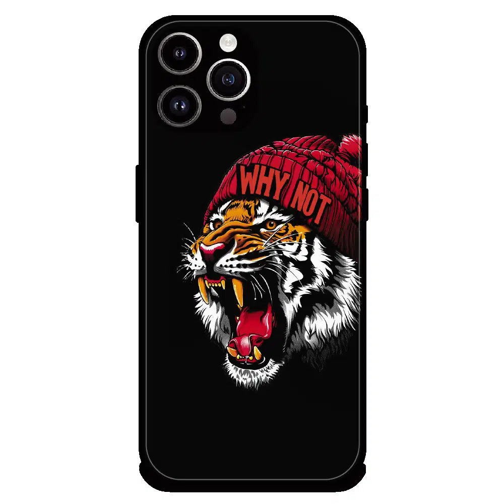 Why Not Tiger Street Art - Glossy Metal Silicone Case For Apple iPhone 11 Pro Max
