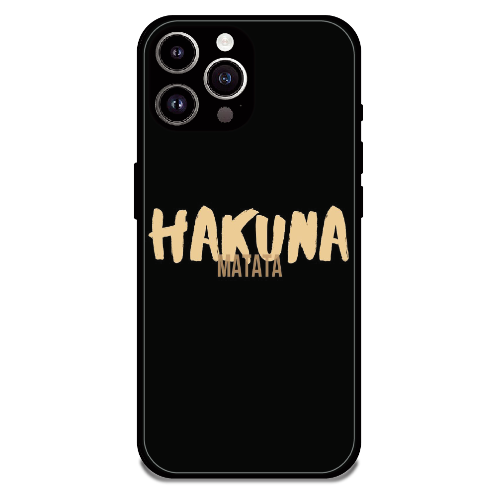 Hakuna Matata Quote - Glossy Metal Silicone Case For Apple iPhone 11 Pro Max